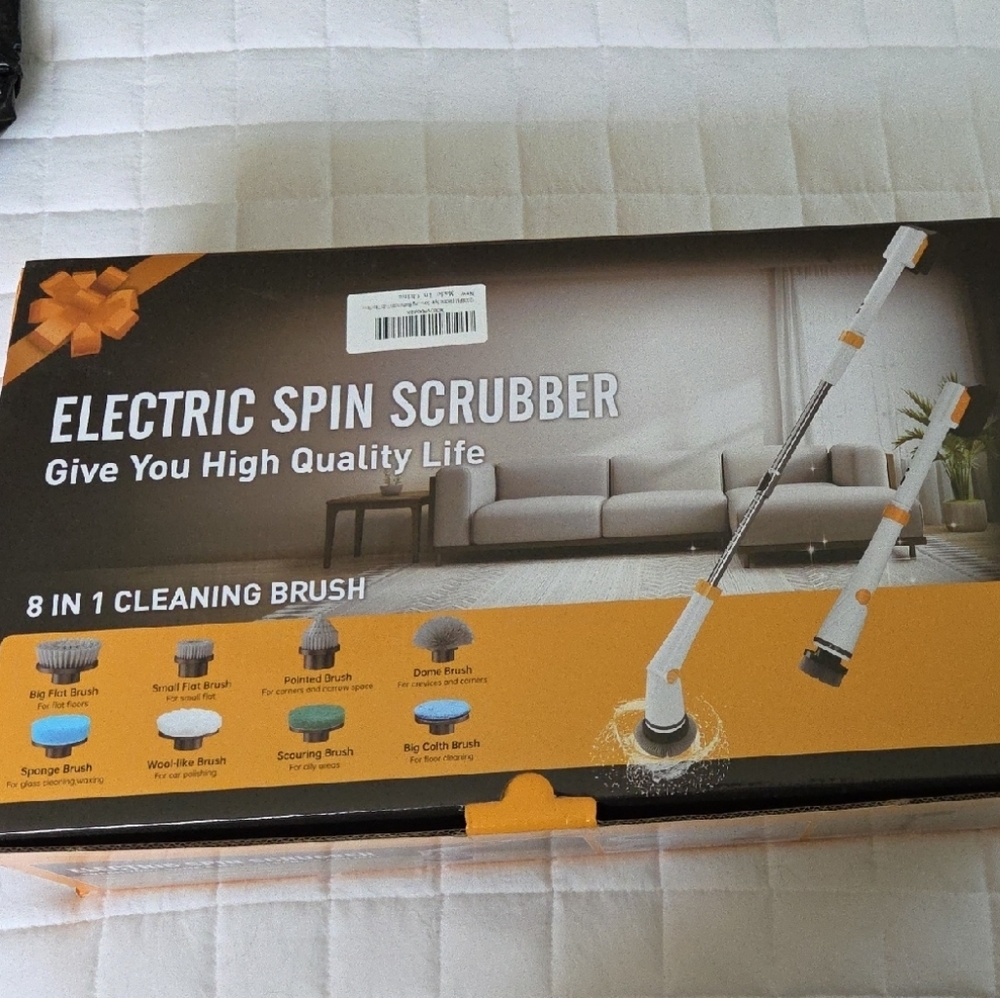 Electric Spin Scrubber 8-in-1 Cleaning Brush